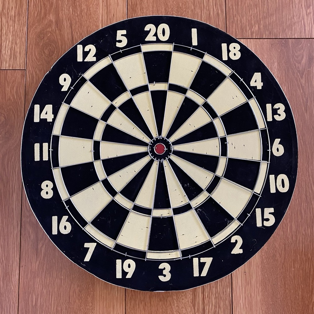Vintage Two Sided Dartboard Man Cave Sports Bar